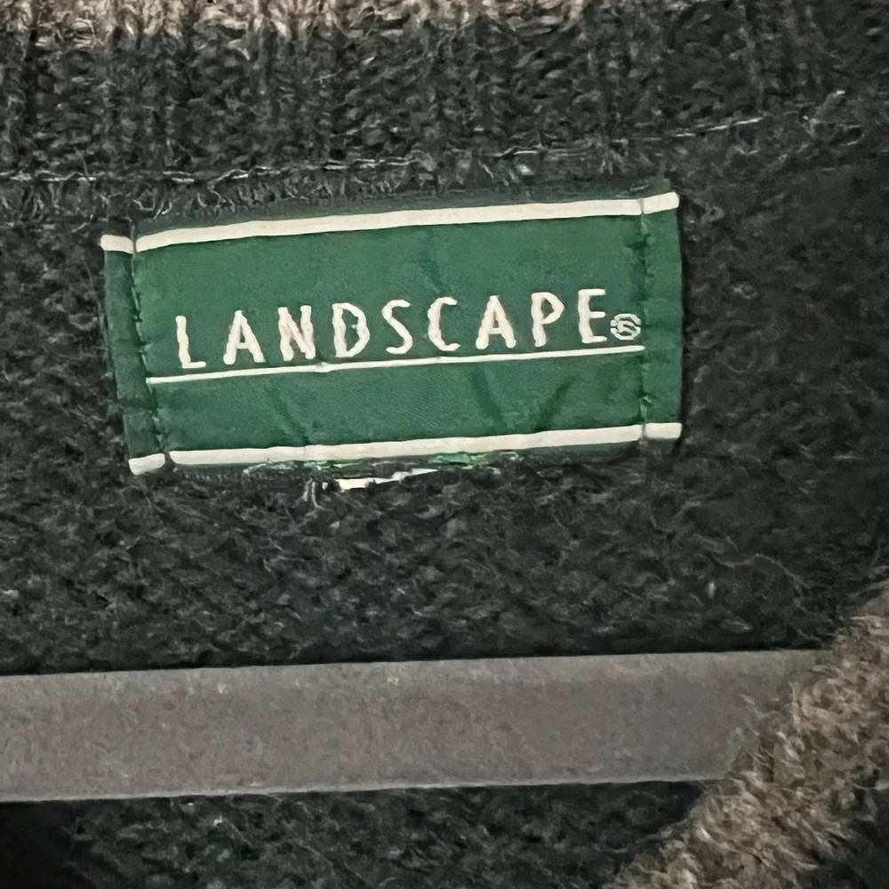 Vintage Landscape Wool Blend Fair Isle Sweater. Size